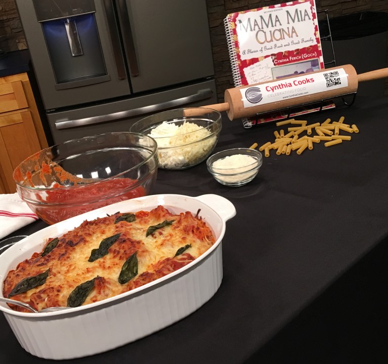 Baked Ziti Pasta Casserole Recipe Demonstrated on WBTV, Charlotte, North Carolina