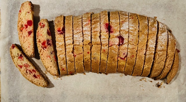 Cherry Biscotti Slices