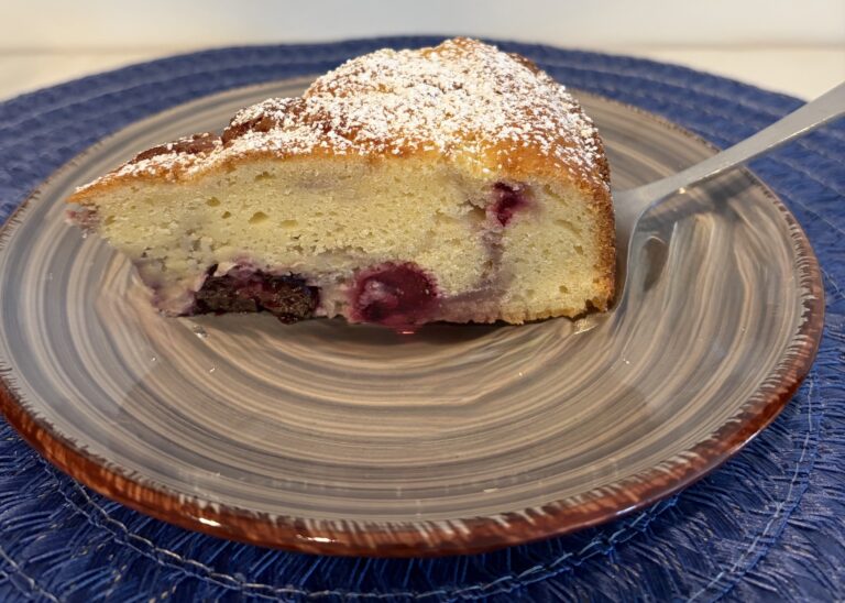Almond Cherry Ricotta Cake